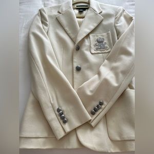 Vintage 1990’s Ralph Lauren Blazer, cream colored, size 10